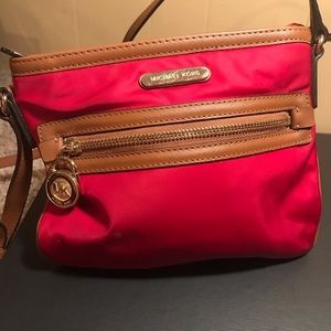 Michael Kors Red & Brown Crossbody
